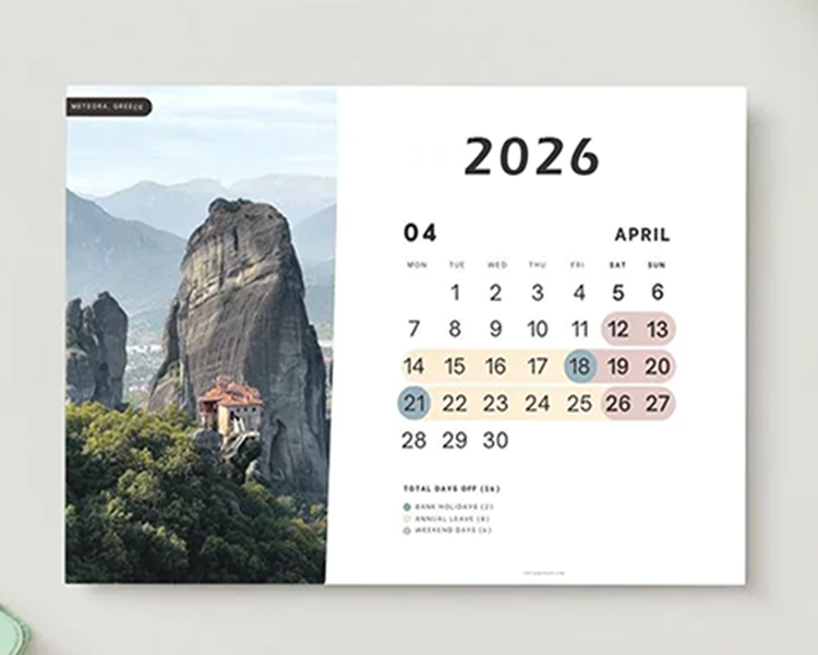 Premium Calendar Printing 2026
