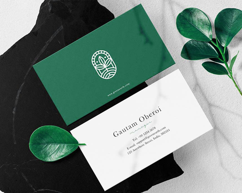 printed business card
