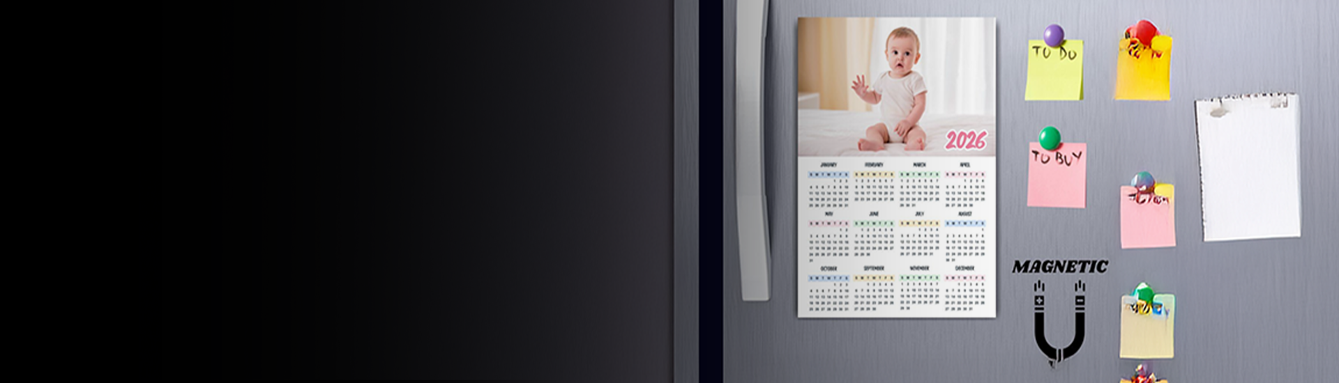 Magnetic Calendar 2026