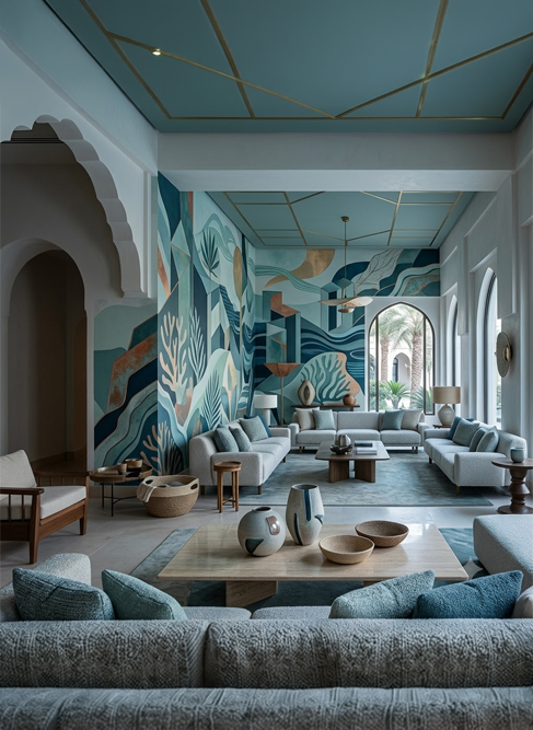 Hotel Reception Wall Murals Chennai