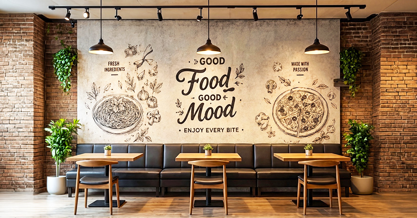 Restaurant Wall Graphics Printing