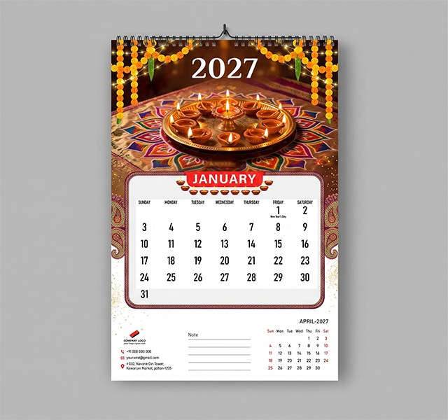 Business Calendar For Diwali
