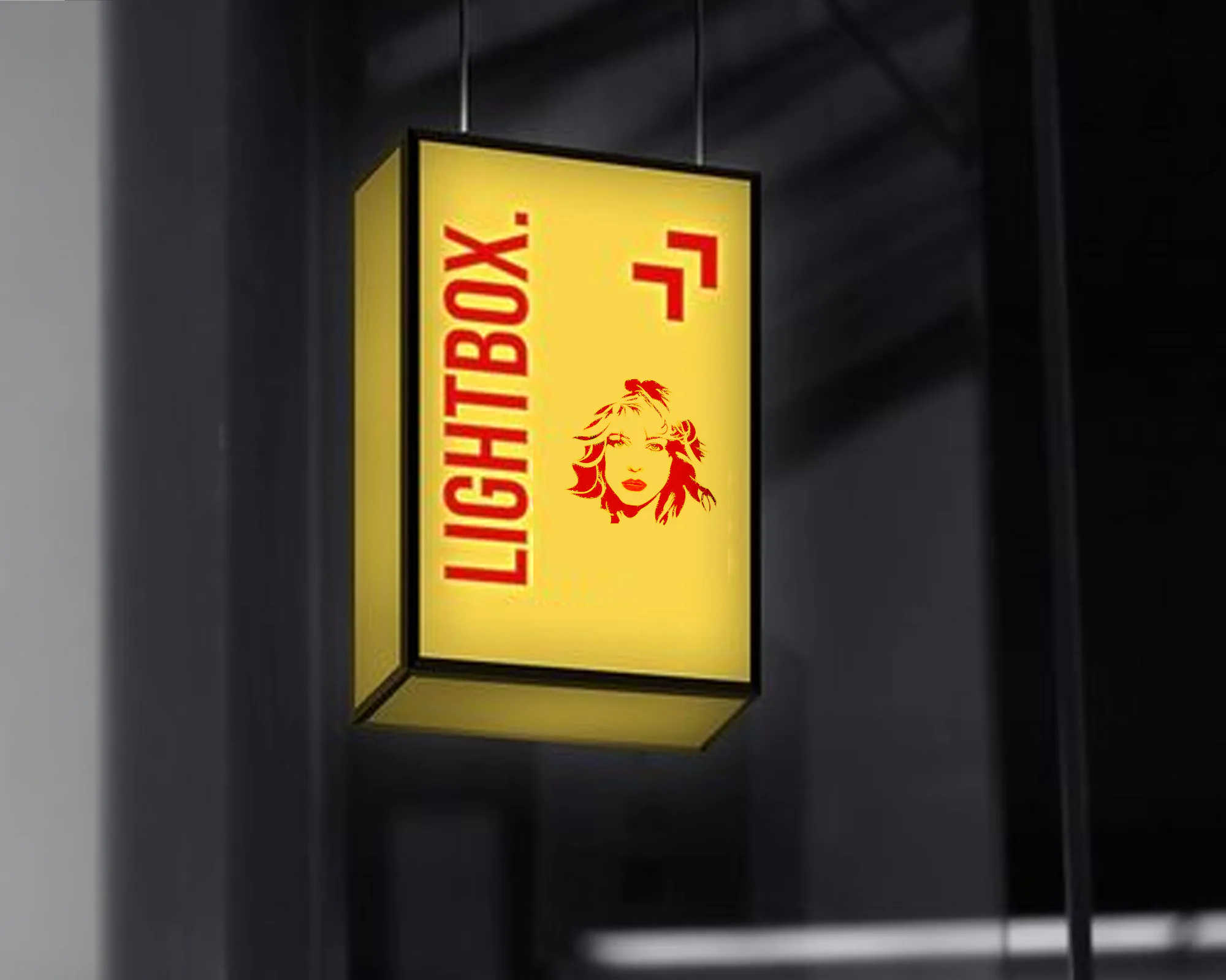 hanging signage board