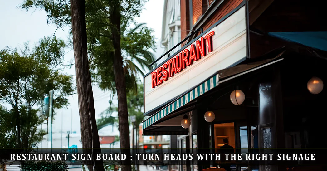 Restaurant Name Board