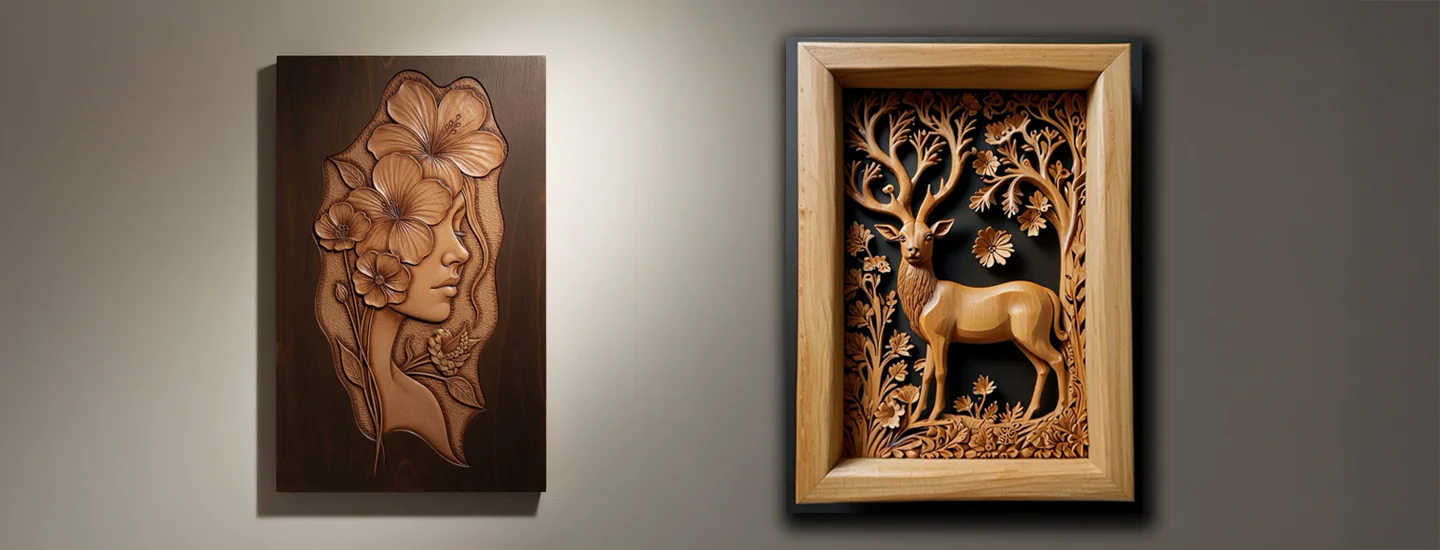 CNC Wood Carving for Home Decor
